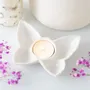Bougeoirs et photophores  - Porte-bougie chauffe-plat papillon blanc - SOMETHING DIFFERENT WHOLESALE