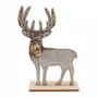 Decorative objects - 30cm Reindeer Decoration on Stand - SOMETHING DIFFERENT WHOLESALE
