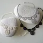 Jewelry - TEXTILE NECKLACE WITH GRAPHIC PATTERN, HAWA MODEL - KARAWAN AUTHENTIC
