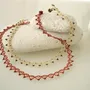 Jewelry - HANDMADE CHOKER NECKLACE MADE OF WIRE AND BEADS, LOTUS CHAIN - KARAWAN AUTHENTIC