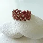 Jewelry - TEXTILE BRACELET MADE OF THREAD AND BEADS, WITH GRAPHIC PATTERNS, MODE - KARAWAN AUTHENTIC