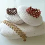 Jewelry - TEXTILE BRACELET MADE OF THREAD AND BEADS, WITH GRAPHIC PATTERNS, MODE - KARAWAN AUTHENTIC