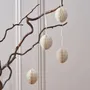 Objets de décoration - 4 œufs de Pâques en papier blanc à suspendre - WE LOVE SEASONS