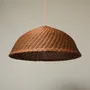 Hanging lights - Chelsea Rattan Dome Pendant Lampshade - MAHE HOMEWARE
