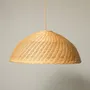 Hanging lights - Chelsea Rattan Dome Pendant Lampshade - MAHE HOMEWARE