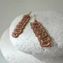 Jewelry - DESIGNER EARRINGS, WIRE AND METALLIC BEADS, BARK MODEL - KARAWAN AUTHENTIC