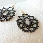 Jewelry - EARRINGS MADE OF WIRE & BEADS, FLOWER - KARAWAN AUTHENTIC