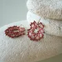 Jewelry - EARRINGS MADE OF WIRE & BEADS, FLOWER - KARAWAN AUTHENTIC