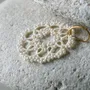 Jewelry - EARRINGS MADE OF WIRE & BEADS, FLOWER - KARAWAN AUTHENTIC