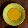 Everyday plates - Set of 4 Italian ceramic plates with green orange yellow sparkles D20 - OFFICE OBJETS