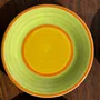 Everyday plates - Set of 4 Italian ceramic plates with green orange yellow sparkles D20 - OFFICE OBJETS