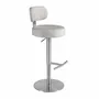 Stools - Swivel stool in light grey marbled fabric - ANGEL CERDÁ