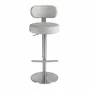 Stools - Swivel stool in light grey marbled fabric - ANGEL CERDÁ