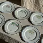 Everyday plates - Set of 12 France Chavroux 90s cheese plates D 21.5 - OFFICE OBJETS