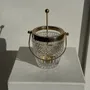 Platter and bowls - Small gold-plated diamond-tipped glass ice bucket - OFFICE OBJETS