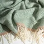 Throw blankets - Wool throw blanket VENEZIA Mint - MOST-BLANKETS