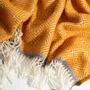 Throw blankets - Wool throw blanket VENEZIA Yellow - MOST-BLANKETS