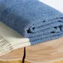 Throw blankets - Wool throw blanket FLORENCE - blue - MOST-BLANKETS