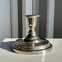 Bougeoirs et photophores  - Petit bougeoir en métal argenté brillant H11 D13 - OFFICE OBJETS