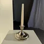 Bougeoirs et photophores  - Petit bougeoir en métal argenté brillant H11 D13 - OFFICE OBJETS