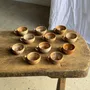 Mugs - Set of 11 vintage coffee cups with matt raw stoneware H11 - OFFICE OBJETS