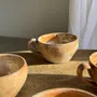 Mugs - Set of 11 vintage coffee cups with matt raw stoneware H11 - OFFICE OBJETS