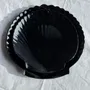 Plats et saladiers - Duo plats coquilles verre noir vintage D32 et D26 - OFFICE OBJETS