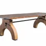Tables Salle à Manger - SL-002 Industrial Solid Wood Table with Steel Base - STURDY-LEGS