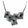 Jewelry - Bouquet necklace, flowers, real leather - PASSIONE