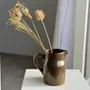 Carafes - Small cylindrical pitcher in vintage shiny stoneware H15 - OFFICE OBJETS