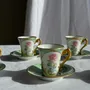 Mugs - Set of 6 turquoise cups and saucers in Couleuvre porcelain - OFFICE OBJETS