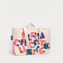 Bags and totes - Pink & Cream Canvas Tote Bag - ROOT
