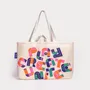 Bags and totes - Pink & Cream Canvas Tote Bag - ROOT