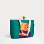 Bags and totes - Green & Indigo Canvas Tote Bag - ROOT