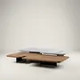 Coffee tables - Jais Coffee Table - Wood + Marble + Metal Brass - ARBORE BY CAREL WOODWORKS