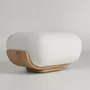 Ottomans - Cannoli Ottoman Bent Oak + Upholstery Natural (frame) + Custom Fabric - ARBORE BY CAREL WOODWORKS