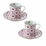 Mugs - Amour Collection Porcelain Coffee Cup (Set of 2) - SOMNIA ATELIER