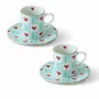 Mugs - Amour Collection Porcelain Coffee Cup (Set of 2) - SOMNIA ATELIER
