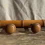 Autres décorations murales - Grande patère en bois vintage à 6 accroches effet bambou L79 - OFFICE OBJETS