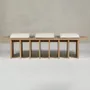 Bancs - Onix Chêne massif + Tissu d’ameublement Naturel + Tissu sur mesure - ARBORE BY CAREL WOODWORKS