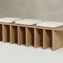 Bancs - Onix Chêne massif + Tissu d’ameublement Naturel + Tissu sur mesure - ARBORE BY CAREL WOODWORKS