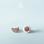 Jewelry - Coffee & Croissant Mismatched Stud Earrings - PINTONIK