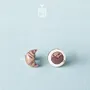 Jewelry - Coffee & Croissant Mismatched Stud Earrings - PINTONIK
