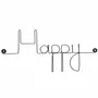 Other wall decoration - Wire Wall Decoration\" Happy\” - to pin - Wall Jewelry - BIJOUX DE MUR