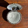 Kitchen utensils - Vintage silver plated shell butter dish with transparent cup - OFFICE OBJETS