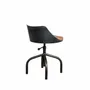 Desk chairs - Industrial Steel Chair with Leather Seat - STURDY-LEGS