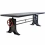 Bureaux d'entreprise - Industrial Solid Wood Table with Steel Base SL-014 - STURDY-LEGS