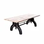 Bureaux d'entreprise - Industrial Solid Wood Table with Steel Base SL-011 - STURDY-LEGS
