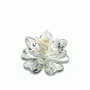 Gifts - iris -Crystal flowers and a preserved rose with a silver plexiglass base - DEBORACARLUCCI