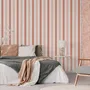 Tapisseries - Papier peint à Rayures Alternées - grès rouge - LE PAPIERS DE NINON
